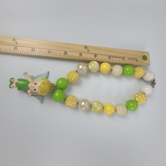 Tinker Bell Chunky Bead Necklace Bubble Bead‎ - Picture 6 of 13